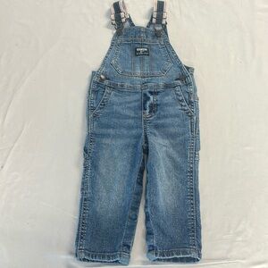 B’Gosh - carpenter style denim overalls with adjustable retro straps.